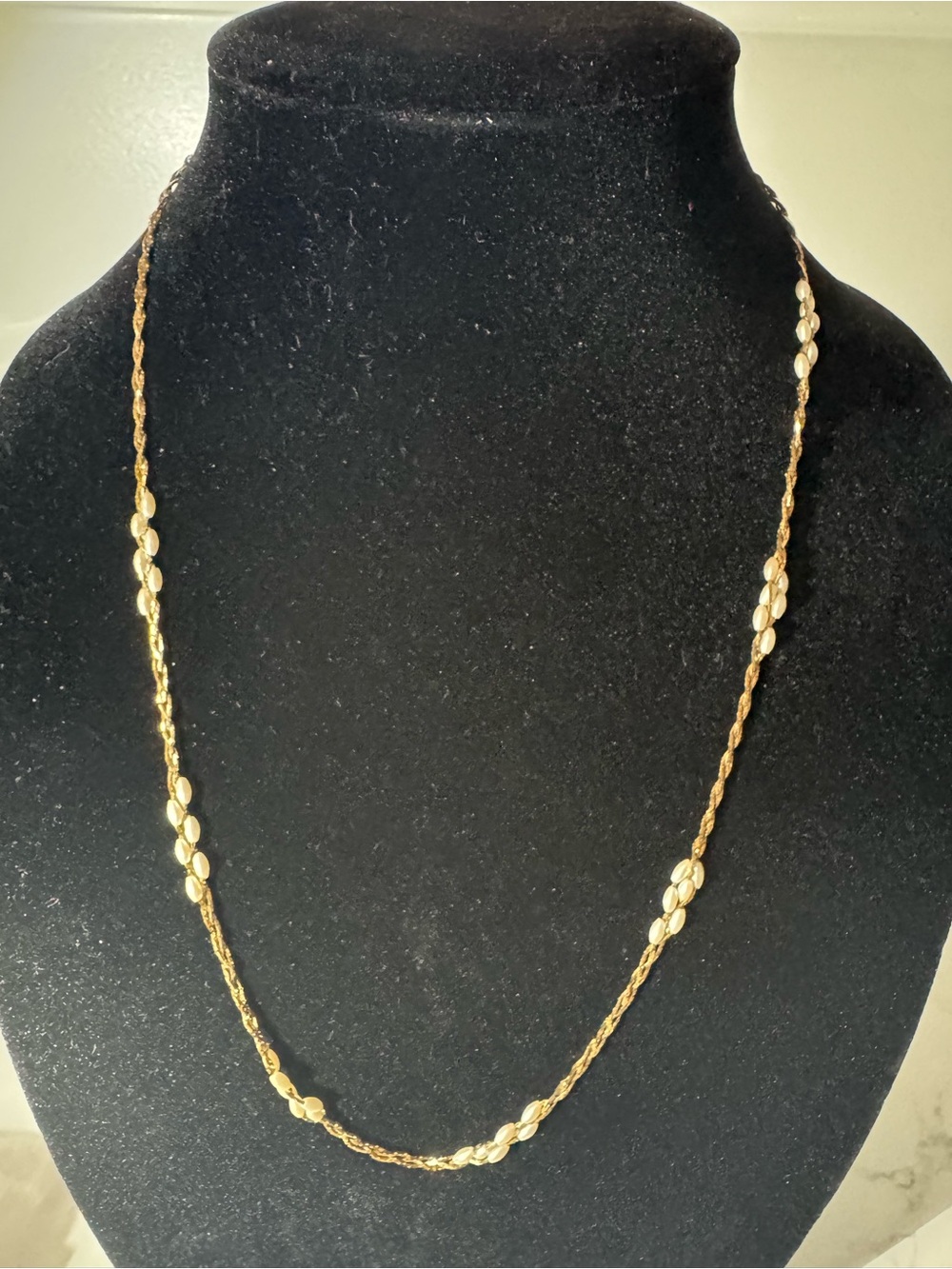 Monet Gold-Tone Twisted Chain with Beaded Stations